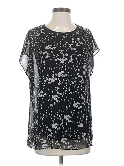 Pre-owned Cabi Short Sleeve Blouse In Black