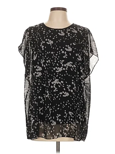 Pre-owned Cabi Short Sleeve Blouse In Black