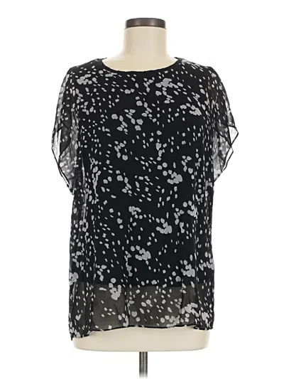 Pre-owned Cabi Short Sleeve Blouse In Black