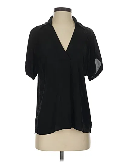 Pre-owned Cabi Short Sleeve Blouse In Black