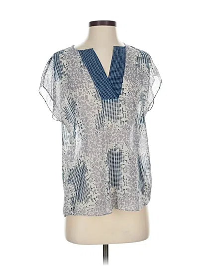 Pre-owned Cabi Short Sleeve Blouse In Blue