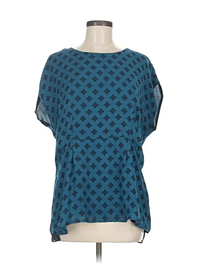 Pre-owned Cabi Short Sleeve Blouse In Blue