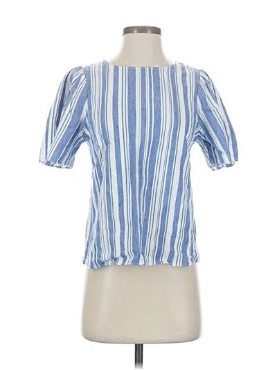 Pre-owned Cabi Short Sleeve Blouse In Blue