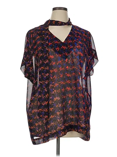 Pre-owned Cabi Short Sleeve Blouse In Blue