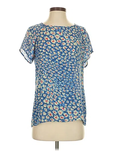 Pre-owned Cabi Short Sleeve Blouse In Blue