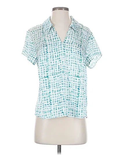 Pre-owned Cabi Short Sleeve Blouse In Blue
