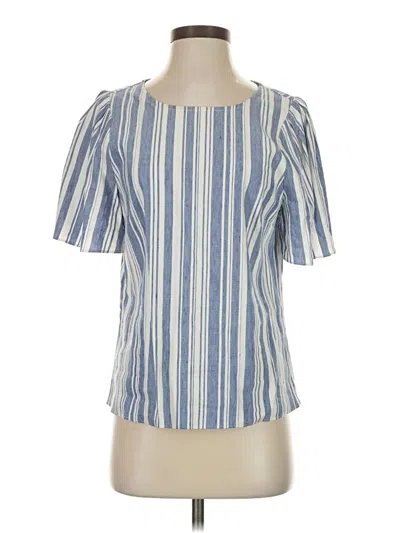 Pre-owned Cabi Short Sleeve Blouse In Blue