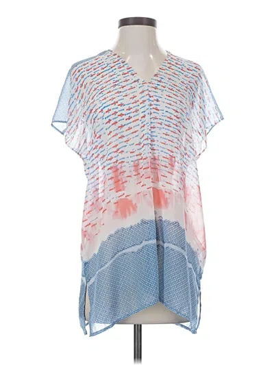 Pre-owned Cabi Short Sleeve Blouse In Blue