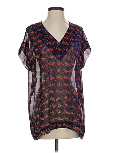 Pre-owned Cabi Short Sleeve Blouse In Blue