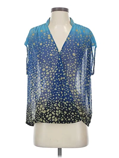 Pre-owned Cabi Short Sleeve Blouse In Blue