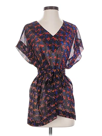 Pre-owned Cabi Short Sleeve Blouse In Blue