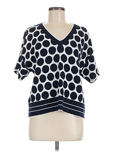 Pre-owned Cabi Short Sleeve Blouse In Blue