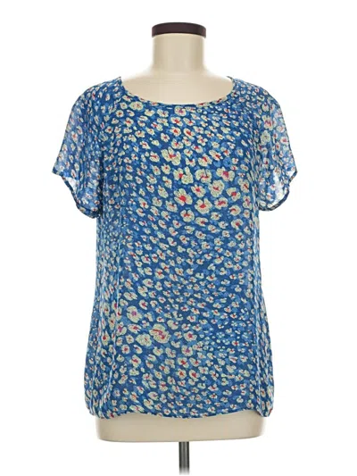 Pre-owned Cabi Short Sleeve Blouse In Blue