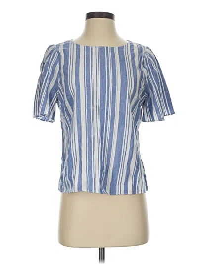 Pre-owned Cabi Short Sleeve Blouse In Blue