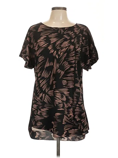 Pre-owned Cabi Short Sleeve Blouse In Brown