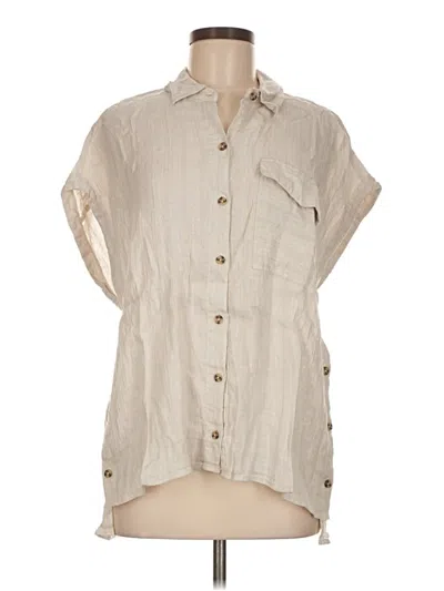 Pre-owned Cabi Short Sleeve Blouse In Brown