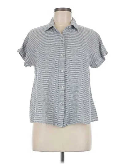 Pre-owned Cabi Short Sleeve Blouse In Gray