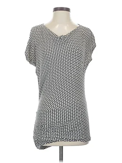 Pre-owned Cabi Short Sleeve Blouse In Gray