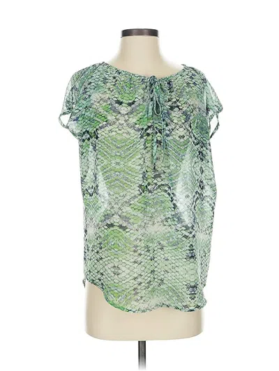 Pre-owned Cabi Short Sleeve Blouse In Green