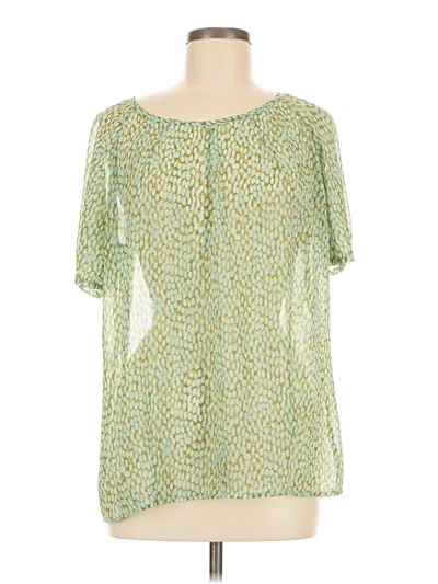 Pre-owned Cabi Short Sleeve Blouse In Green