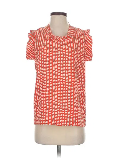 Pre-owned Cabi Short Sleeve Blouse In Orange