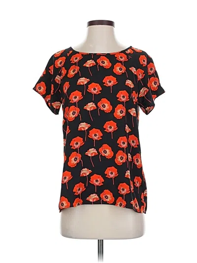 Pre-owned Cabi Short Sleeve Blouse In Orange