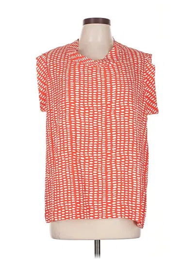Pre-owned Cabi Short Sleeve Blouse In Orange