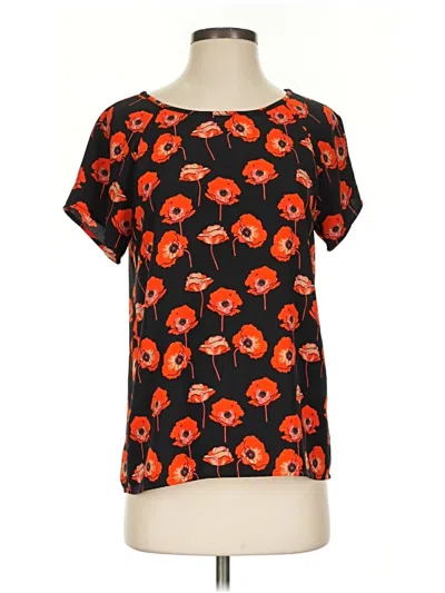 Pre-owned Cabi Short Sleeve Blouse In Orange