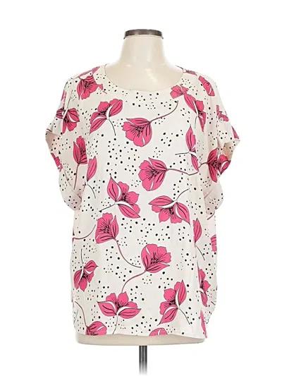 Pre-owned Cabi Short Sleeve Blouse In Pink