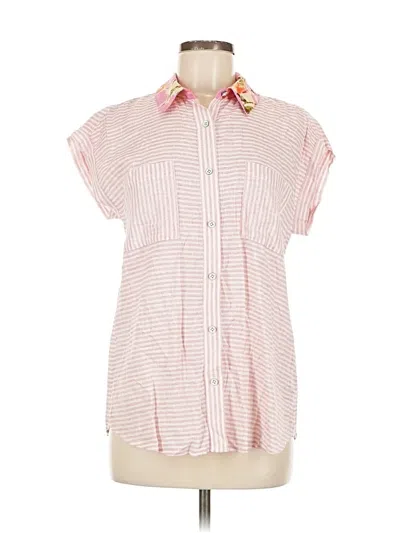 Pre-owned Cabi Short Sleeve Blouse In Pink