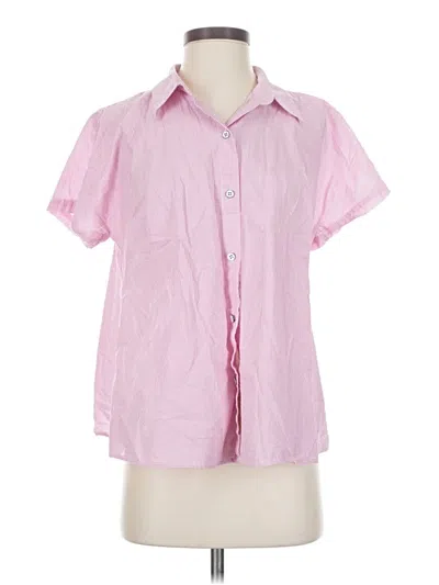 Pre-owned Cabi Short Sleeve Blouse In Pink