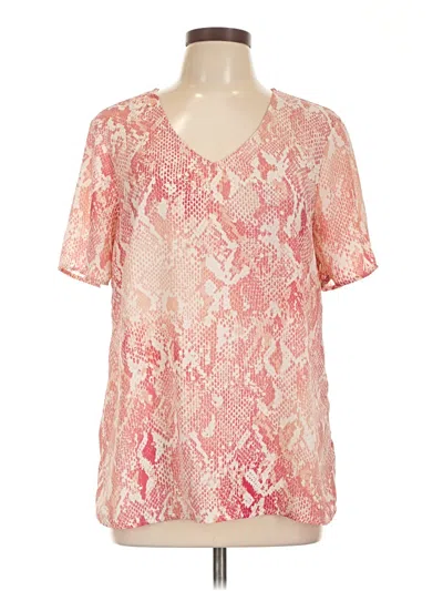 Pre-owned Cabi Short Sleeve Blouse In Pink