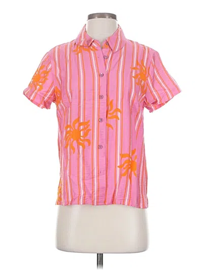 Pre-owned Cabi Short Sleeve Blouse In Pink