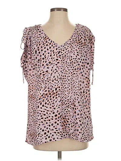 Pre-owned Cabi Short Sleeve Blouse In Pink