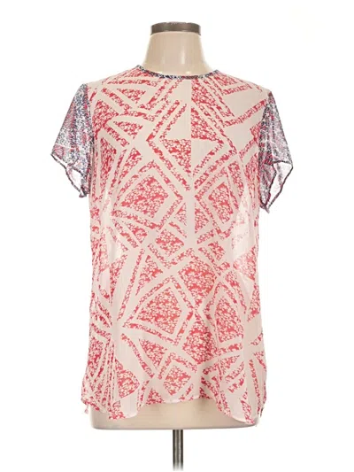 Pre-owned Cabi Short Sleeve Blouse In Pink