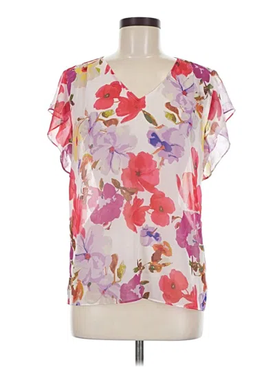 Pre-owned Cabi Short Sleeve Blouse In Pink