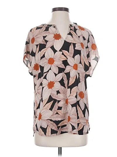 Pre-owned Cabi Short Sleeve Blouse In Pink