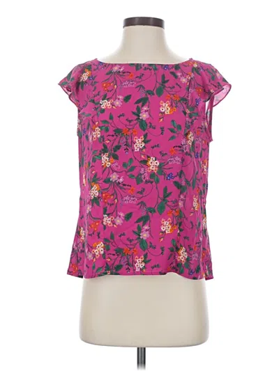Pre-owned Cabi Short Sleeve Blouse In Pink