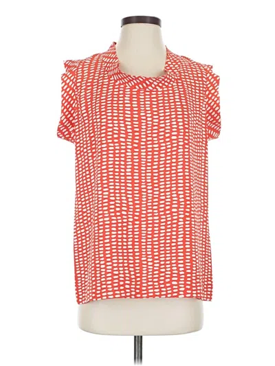 Pre-owned Cabi Short Sleeve Blouse In Red