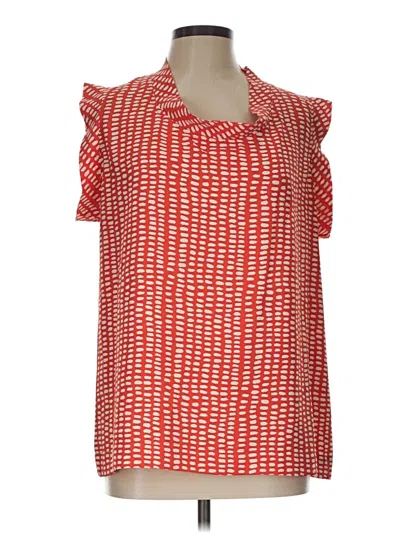 Pre-owned Cabi Short Sleeve Blouse In Red