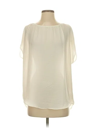 Pre-owned Cabi Short Sleeve Blouse In White