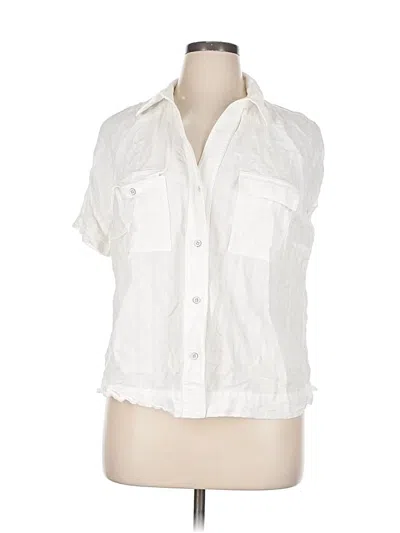 Pre-owned Cabi Short Sleeve Blouse In White