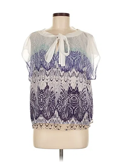 Pre-owned Cabi Short Sleeve Blouse In White