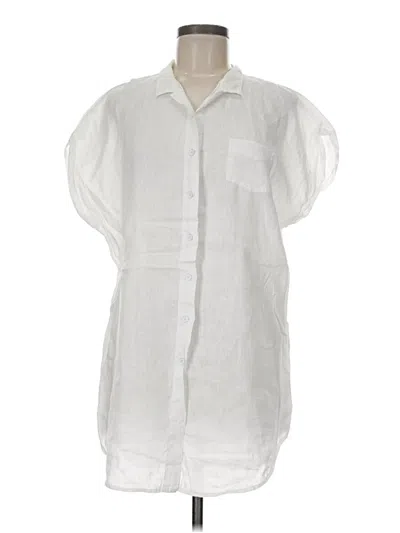 Pre-owned Cabi Short Sleeve Blouse In White