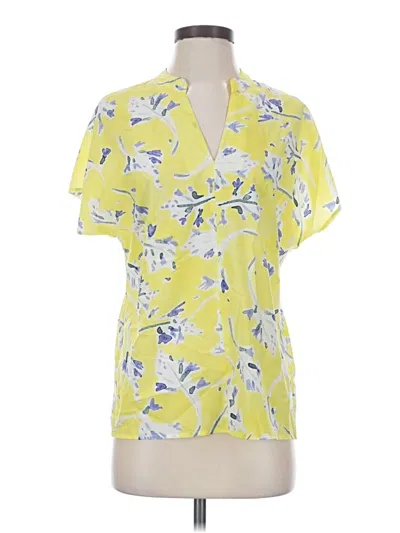Pre-owned Cabi Short Sleeve Blouse In Yellow