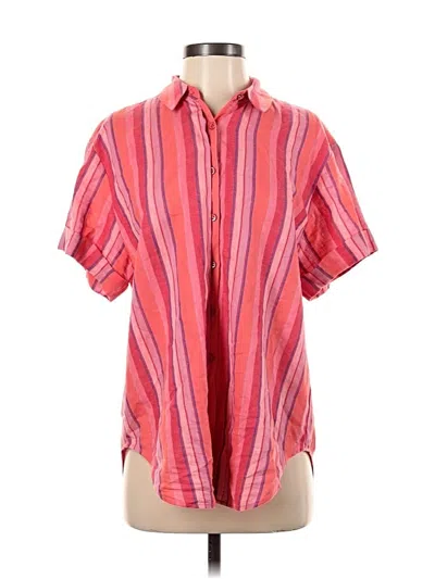 Pre-owned Cabi Short Sleeve Button Down Shirt In Pink