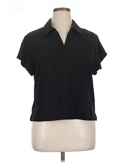 Pre-owned Cabi Short Sleeve Polo Shirt In Black