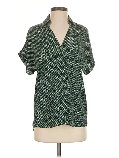 Pre-owned Cabi Short Sleeve Polo Shirt In Green