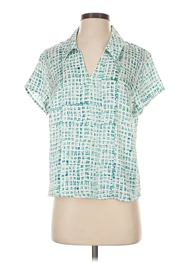 Pre-owned Cabi Short Sleeve Polo Shirt In Teal