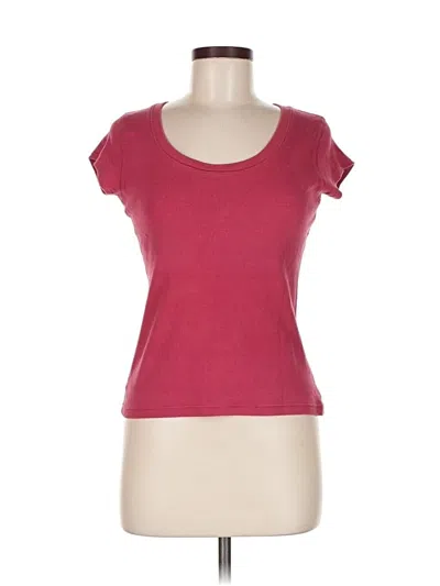 Pre-owned Cabi Short Sleeve T-shirt In Burgundy